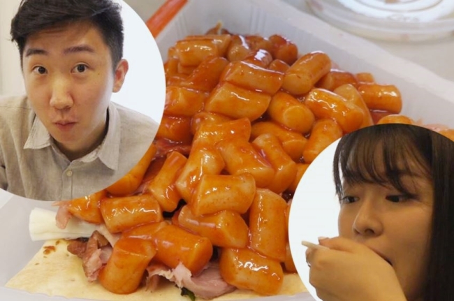 Assorted Korean convenience store snacks and prepared foods spread on a table featuring triangle gimbap, instant tteokbokki, string cheese and packaged noodles the same 편의점 categories the SnackFever interns pulled their favourite Korean snacks from