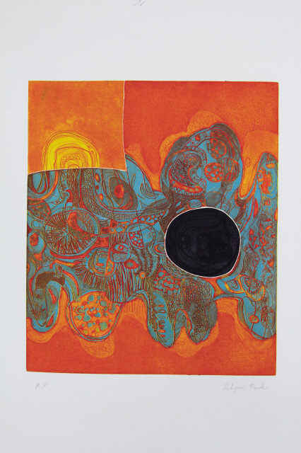 박래현, 바다의 현상, 에칭, 38×44cm, 1971 [제공=청작화랑]