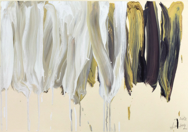 이건용, The Method of drawing 76-1-2012, 종이에 아크릴, 50×70cm, 2012