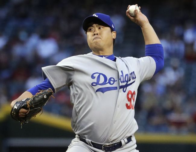 Ryu Hyun-jin of the Los Angeles Dodgers (AP)