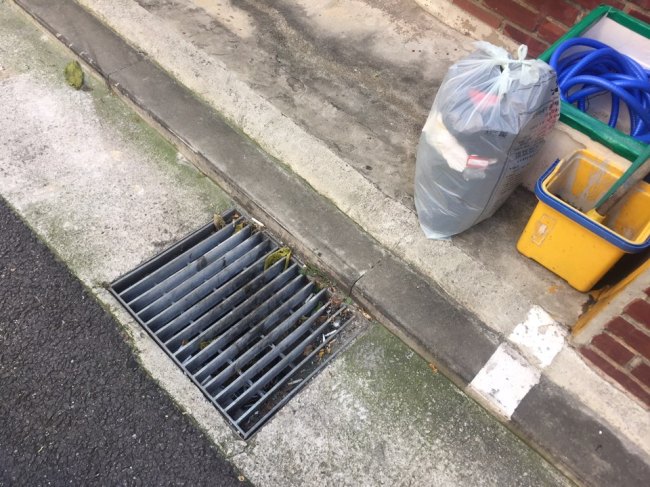A street sewer in Huam-dong, Seoul. (Claire Lee/ The Korea Herald)