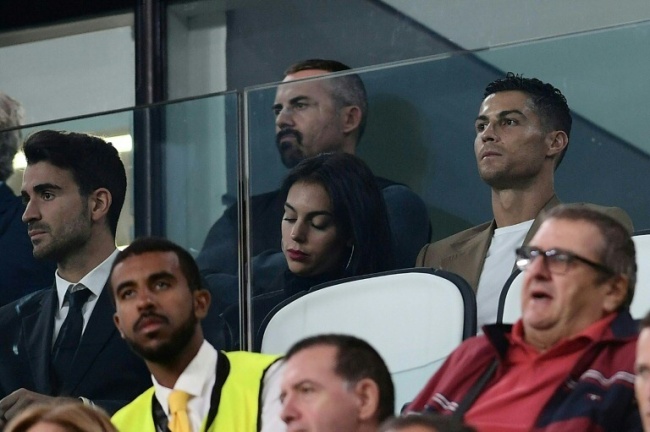 Portuguese forward Cristiano Ronaldo, pictured here with his girlfriend, Spanish model Georgina Rodriguez. (AFP)