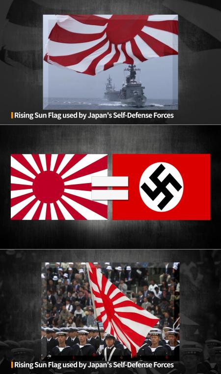 서경덕 성신여대 교수가 페이스북에 게시한 전 세계에서 전범기(욱일기)를 퇴치해야 한다는 내용을 담은 영어 영상 캡처 [사진=유튜브]