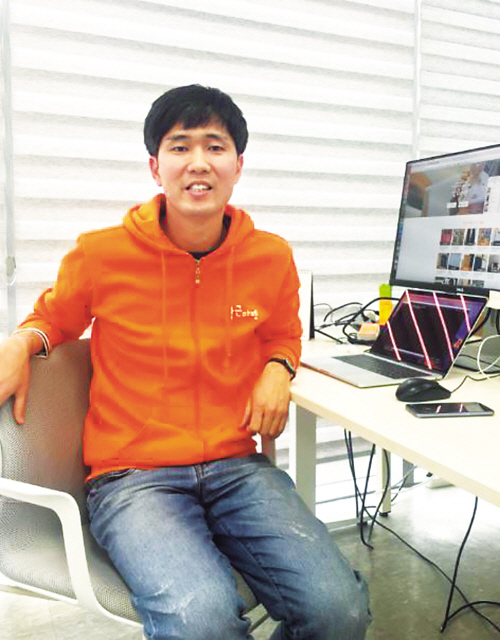 김재현 당근마켓 대표가 헤럴드경제를 만나 사업 모델에 대해 설명하고 있다.
