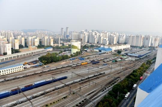 역세권 개발 사업이 진행중인 광운대역 일대.  [제공=노원구청]