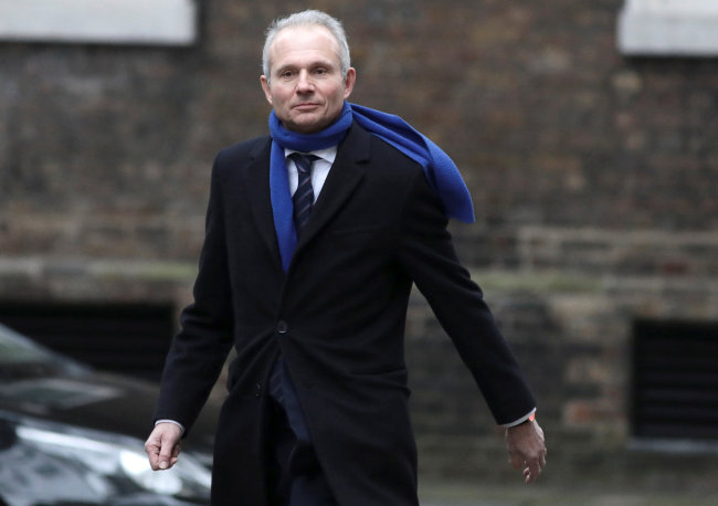 David Lidington arrives at 10 Downing Street, London, Britain January 8, 2018. (Reuters)