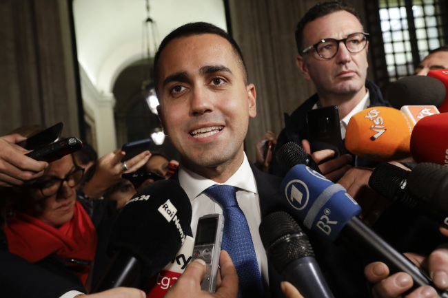 Italian Deputy Prime Minister Luigi Di Maio (AP-Yonhap)