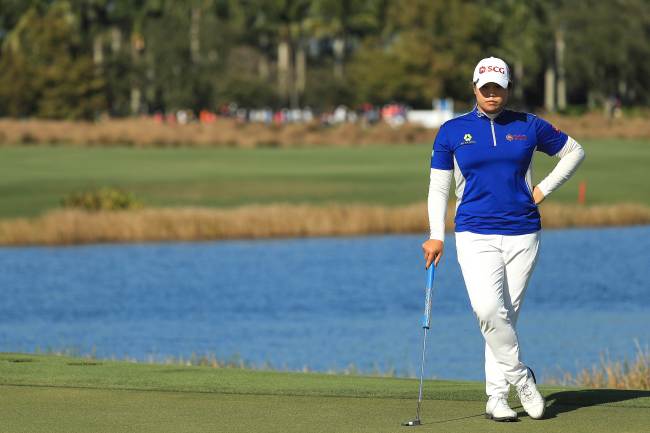 <YONHAP PHOTO-1498> NAPLES, FL - NOVEMBER 17: Ariya Jutanugarn of Thailand looks on on the 18th hole during the third round of the LPGA CME Group Tour Championship at Tiburon Golf Club on November 17, 2018 in Naples, Florida. Mike Ehrmann/Getty Images/AFP == FOR NEWSPAPERS, INTERNET, TELCOS & TELEVISION USE ONLY ==/2018-11-18 07:17:40/ <저작권자 ⓒ 1980-2018 ㈜연합뉴스. 무단 전재 재배포 금지.>
<YONHAP PHOTO-1498> NAPLES, FL - NOVEMBER 17: Ariya Jutanugarn of Thailand looks on on the 18th hole during the third round of the LPGA CME Group Tour Championship at Tiburon Golf Club on November 17, 2018 in Naples, Florida. Mike Ehrmann/Getty Images/AFP == FOR NEWSPAPERS, INTERNET, TELCOS & TELEVISION USE ONLY ==/2018-11-18 07:17:40/ <저작권자 ⓒ 1980-2018 ㈜연합뉴스. 무단 전재 재배포 금지.>