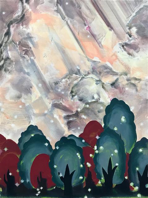 윤영빈, 숲, oil on canvas, 60.6×45.5cm, 2018 [제공=어쩌다 갤러리2]