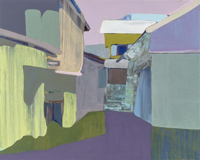 최유정, A Dead End, 유화, 드로잉콜라주, 152×122 cm 2018.
[제공=갤러리도스]