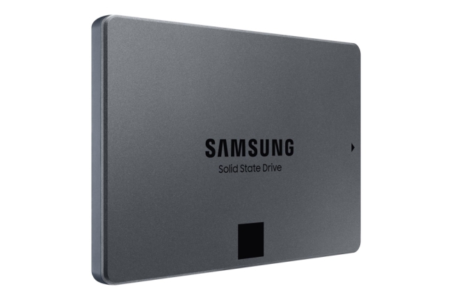 Samsung Electronics Co.'s 860 QVO solid state drive (Yonhap)