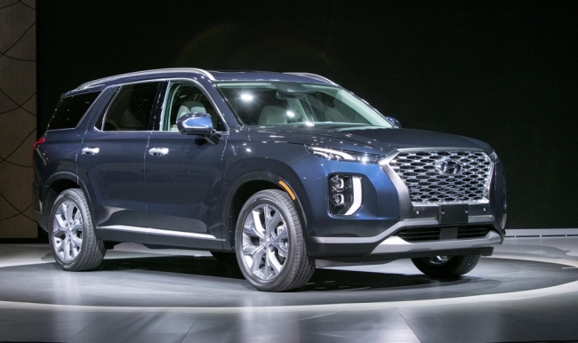 Hyundai Motor's Palisade flagship SUV is being displayed at LA Auto Show from Nov. 28 to Dec. 9. (Yonhap)