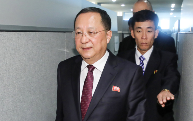 North Korea's Foreign Minister Ri Yong-ho (Yonhap)