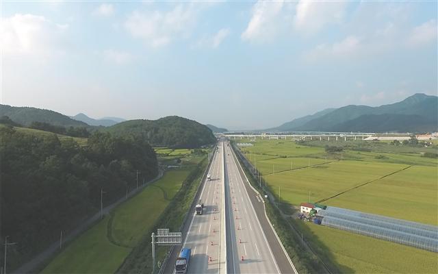 활천나들목(부산기점 57km) 전경.  [제공=국토부]