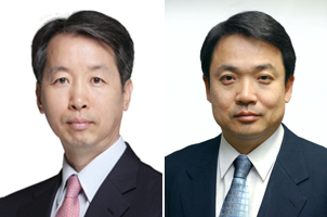 현대건설 박동욱 대표이사 사장(좌)과 새로 부임한 정진행 부회장