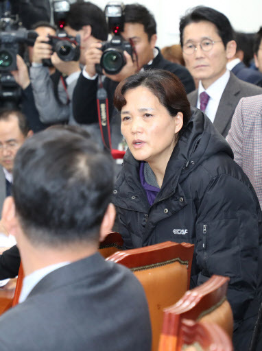 24일 국회를 찾은 태안화력발전소 희생자 김용균 씨의 모친인 김미숙 씨(사진=연합뉴스)