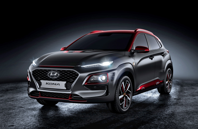 The exterior of Hyundai Motor’s Kona Iron Man edition (Hyundai Motor)