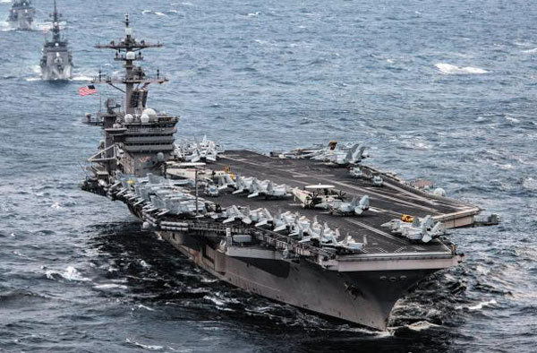 USS nuclear-powered aircraft carrier Carl Vinson. US Pacific Command.