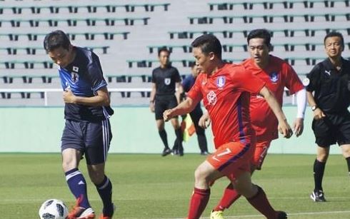 Friendly match between South Korean and Japanese legislators (Yonhap)