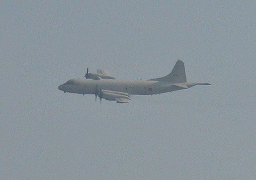 Japaese patrol plane is shown in flight in a photograph released by Seoul's Ministry of National Defense. Ministry of National Defense