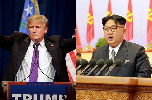 US President Donald Trump (left) and North Korea's leader Kim Jong-un (Yonhap)