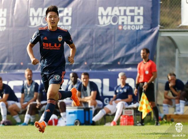 지난 7월 친선경기에서 좋은 활약을 펼쳤던 이강인. [발렌시아 구단 홈페이지 제공]