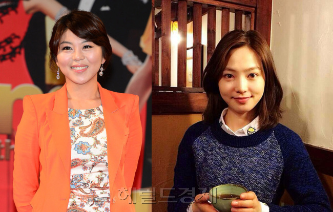 ‘당구여제’ 김가영(왼쪽)과 미모의 유부녀스타 차유람이 풀 테이블을 치우고 3쿠션 캐롬 테이블에서 또 다시 라이벌 구도를 예고하고 있다. [헤럴드DB]