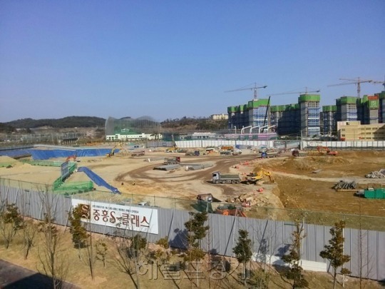 중흥건설그룹이 시공한 순천 신대지구 중흥 7차 아파트 공사현장. [사진=헤럴드DB]