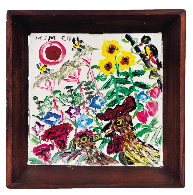 ① 오수환 / 적막 / 캔버스에 아크릴 / 72.7×60.6cm (20호) / 1988
② 하태임 / Un passage No.184009 / 캔버스에 아크릴 / 70×70cm / 2018
③ 김종학 / 닭 나들이 / 나무쟁반에 유채 / 25×25cm / 2003
④ 이건용 / The method of drawing / 캔버스에 아크릴 / 31.8×40.9cm (6호) / 2012
⑤ 김태호 / 내재율 2016-25 / 캔버스에 아크릴 / 26.5×18.5cm / 2016