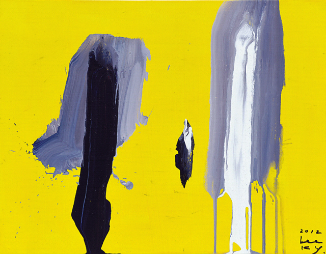 ① 오수환 / 적막 / 캔버스에 아크릴 / 72.7×60.6cm (20호) / 1988
② 하태임 / Un passage No.184009 / 캔버스에 아크릴 / 70×70cm / 2018
③ 김종학 / 닭 나들이 / 나무쟁반에 유채 / 25×25cm / 2003
④ 이건용 / The method of drawing / 캔버스에 아크릴 / 31.8×40.9cm (6호) / 2012
⑤ 김태호 / 내재율 2016-25 / 캔버스에 아크릴 / 26.5×18.5cm / 2016