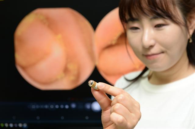 식도와 위를 효과적으로 진단할 수 있는 캡슐내시경.  [한국전자통신연구원 제공]