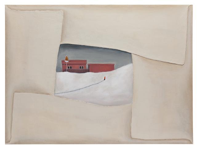 손경희,
영영 그 날,
장지 위 혼합재료,
130×97cm, 2018.
[갤러리도스 제공]