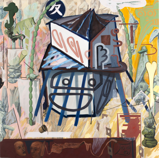 박경률, Posing a question, 2017, Oil on canvas, 140x140cm.[사진제공=백아트 서울]