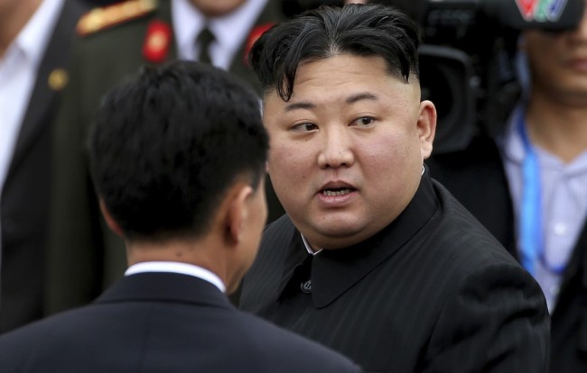 In this March 2, photo, North Korean leader Kim Jong-un prepares to depart Dong Dang railway station in Dong Dang, Vietnamese border town. (AP-Yonhap)