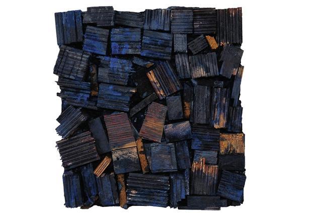 이영림, Blue and Brown, 2017, Mixed Media, 57x53cm  [가나아트 한남 제공]