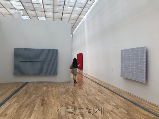 '박서보-지칠 줄 모르는 수행자'전 전시전경 [사진=이한빛 기자/vicky@]