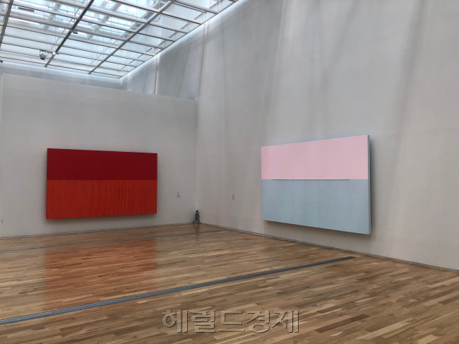 '박서보-지칠 줄 모르는 수행자'전 전시전경 [사진=이한빛 기자/vicky@]