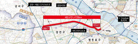 제물포터널 공사 사업구간.  [서울시 제공]