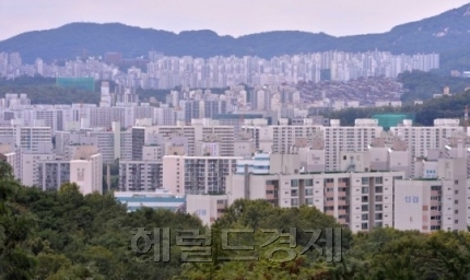 중소형 아파트가 밀집해 있는 서울 노원구 중계동의 모습. [헤럴드경제DB]