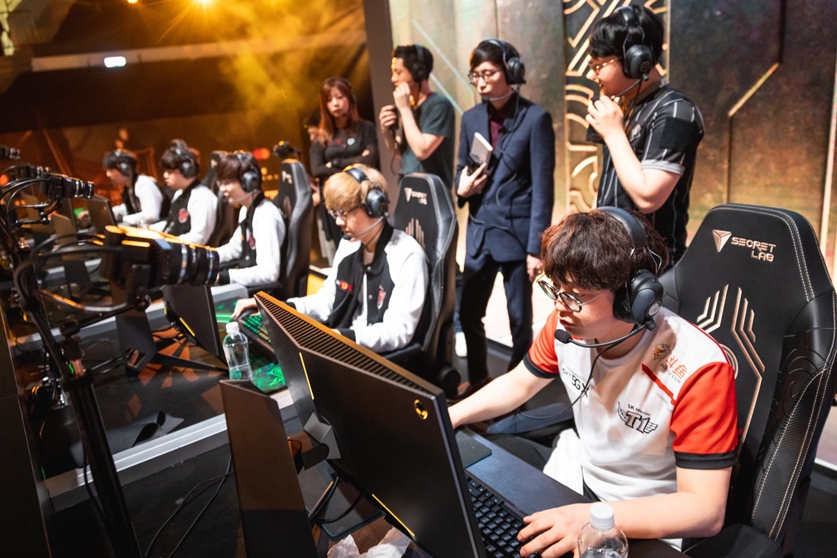 South Korea's SK Telecom T-1 competes at "League of Legends"'s Mid-Season Invitational tournament (Riot Games)
