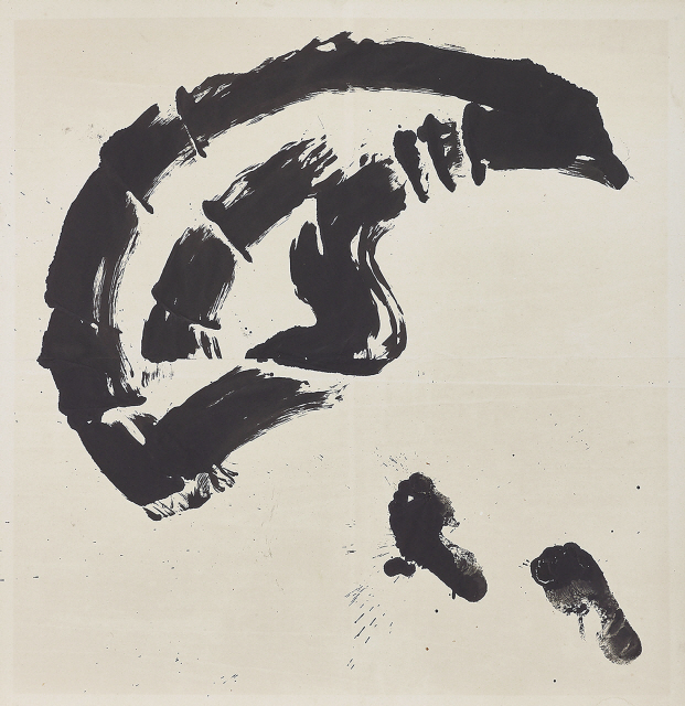 우석 최규명, 보월(步月), 119x122cm, 지본수묵, 1980년대 중반 제작  [우석재단 제공]