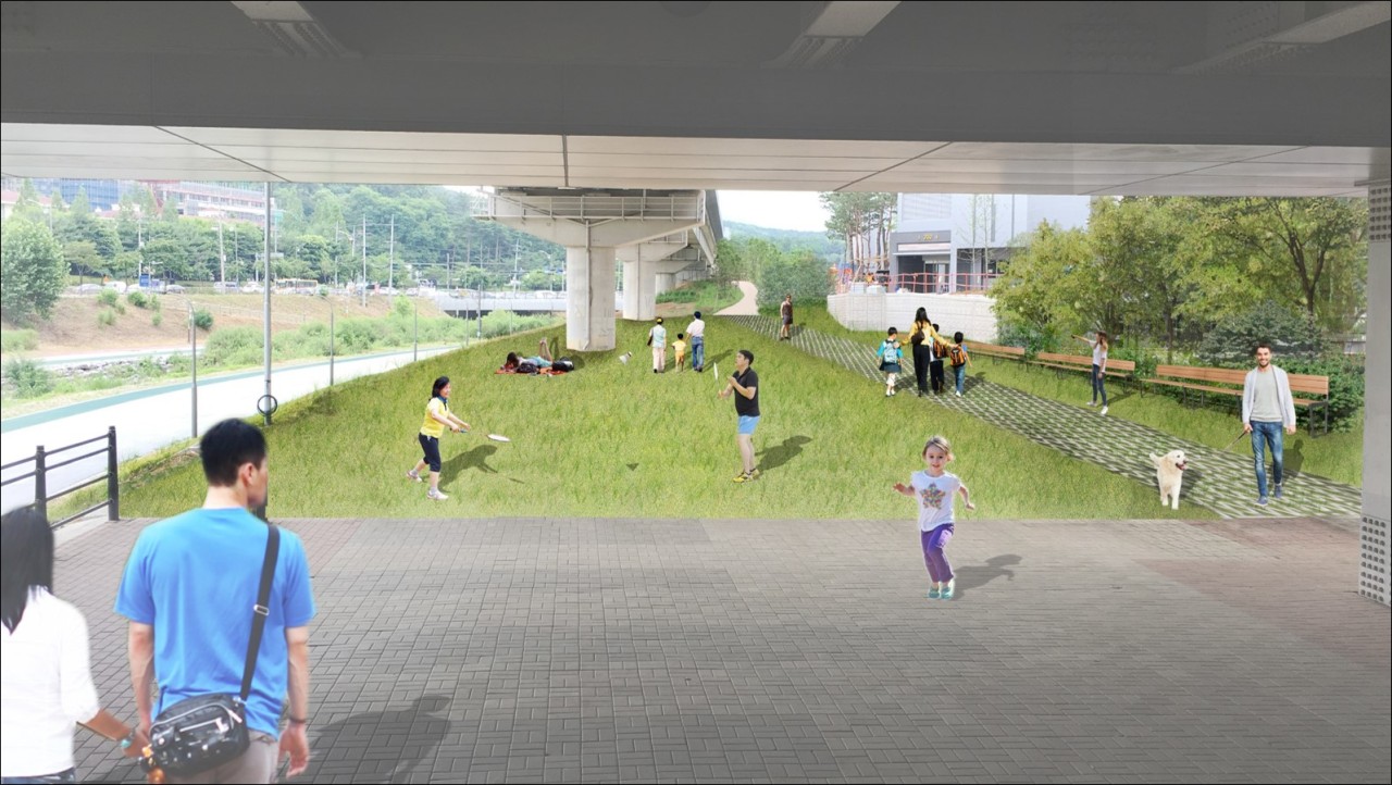 용인 경전철 하부 광장 조성  조감도.[용인시 제공]
용인 경전철 하부 광장 조성  조감도.[용인시 제공]