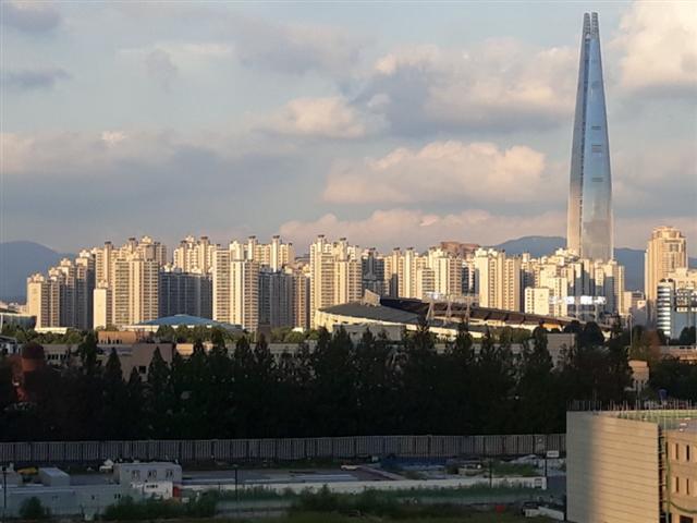 서울 송파구 잠실 일대 아파트 밀집지역의 모습.  [헤럴드경제DB]