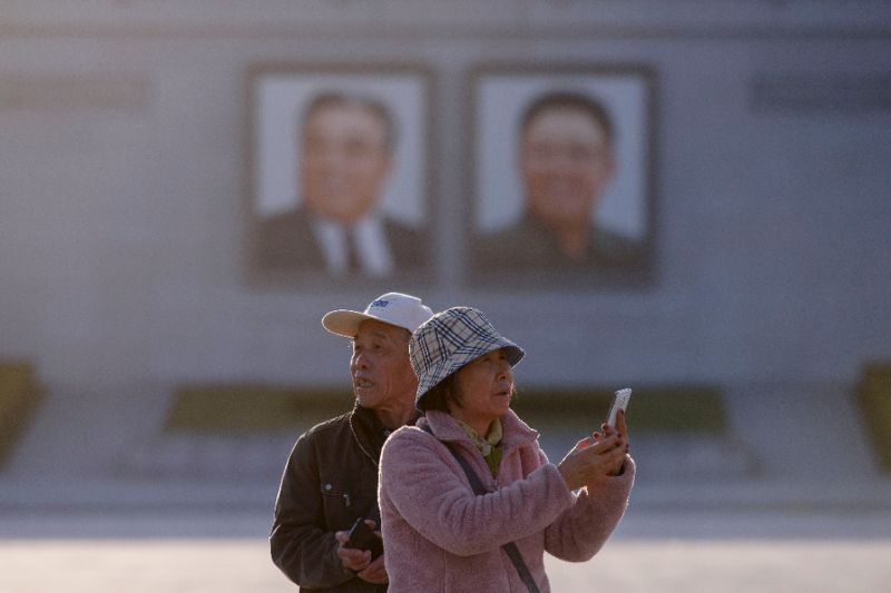 Kim Il Sung square in Pyongyang is one of the highlights of tours of the North Korean capital (AFP-Yonhap)