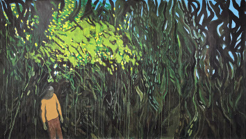 곽상원, 열기, acrylic on paper, 246&times;141cm, 2019
[아트스페이스휴 제공]