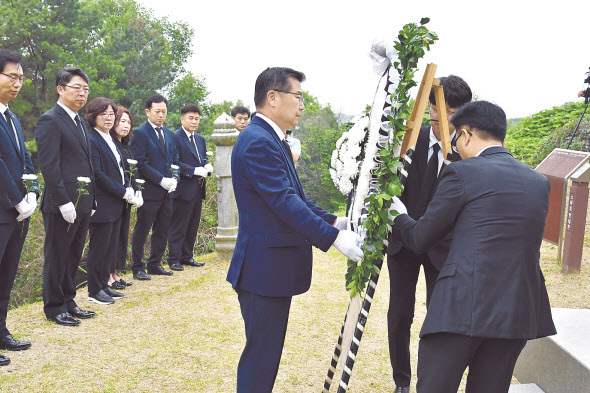망우리공원 묘역 찾은 중랑구청장