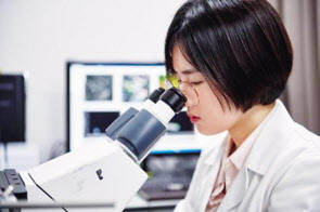 한국식품연구원 연구진이 오미자, 도토리의 비만과 지방간 개선 효능 실험을 진행하고 있다. [한국식품연구원 제공]