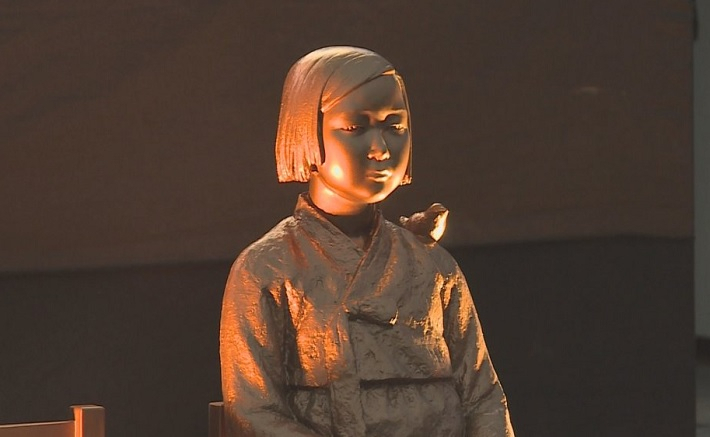 경기도 안산 상록구 역 인근에 설치된 평화의 소녀상. [연합]