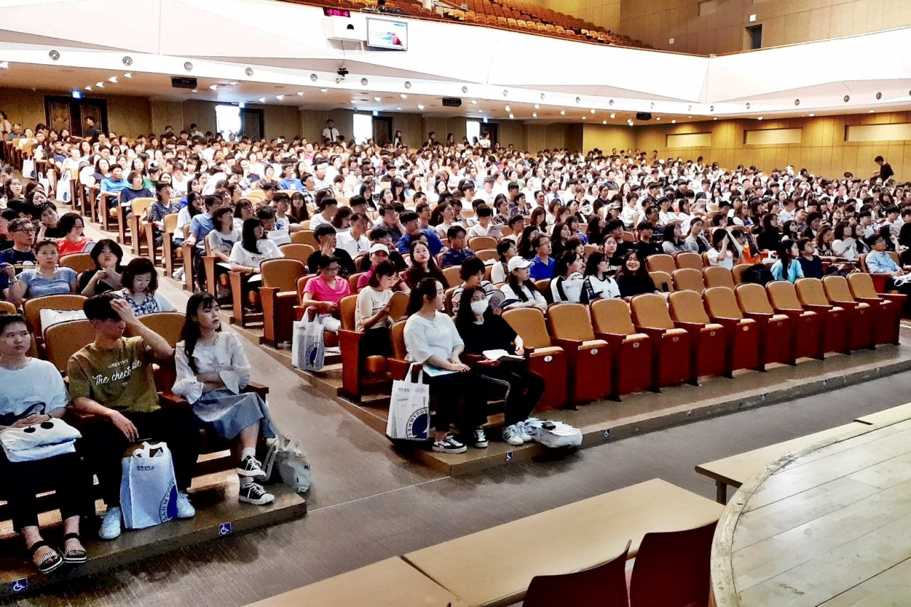 삼육대는 오는 14일 ‘적성고사 연합설명회’를 개최한다. 사진은 지난해 실시된 적성고사 연합설명회 모습. [삼육대 제공]