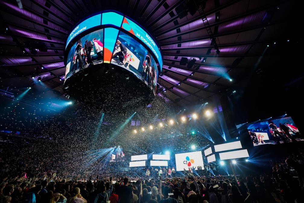 지난 6일(현지시간) 미국 뉴욕 맨해튼에서 개최된 ‘케이콘(KCON) 뉴욕 2019’ K팝 콘서트.[CJ ENM 제공]